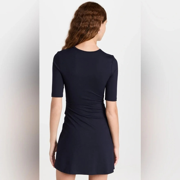 Susana Monaco Knot Front Dress mini short sleeve cut out navy blue size M - Picture 13 of 13